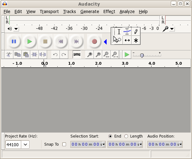 The blue triangle indicates an available docking position for Tools Toolbar alongside Control Toolbar